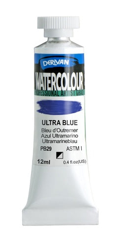 DERIVAN WATERCOLOUR 12ML ULTRA BLUE