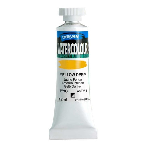 DERIVAN WATERCOLOUR 12ML YELLOW DEEP