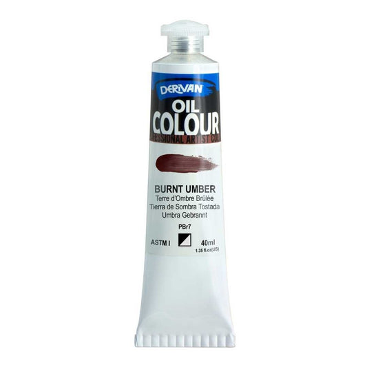 DERIVAN OIL COLOUR 40ML BURNT UMBER