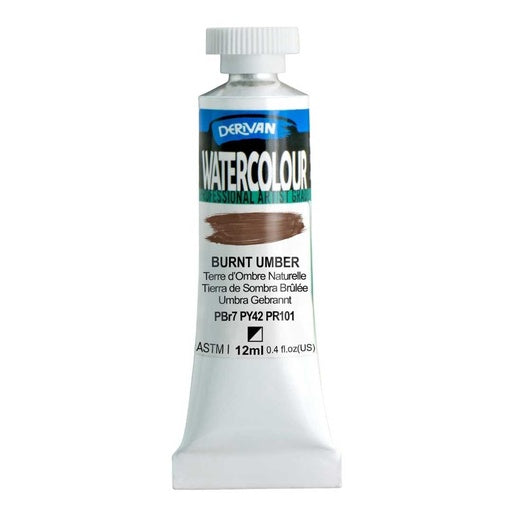 DERIVAN WATERCOLOUR 12ML BURNT UMBER